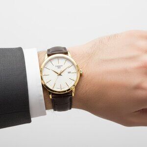 NWT Authentic Tissot Classic Dream Quartz Ivory Dial Watch